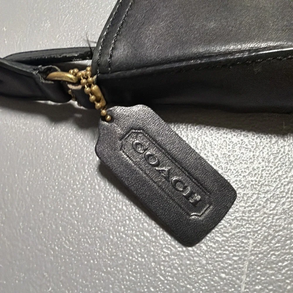 Vintage Coach 9844 Demi Hobo Baguette Hand Bag Leather Purse Black